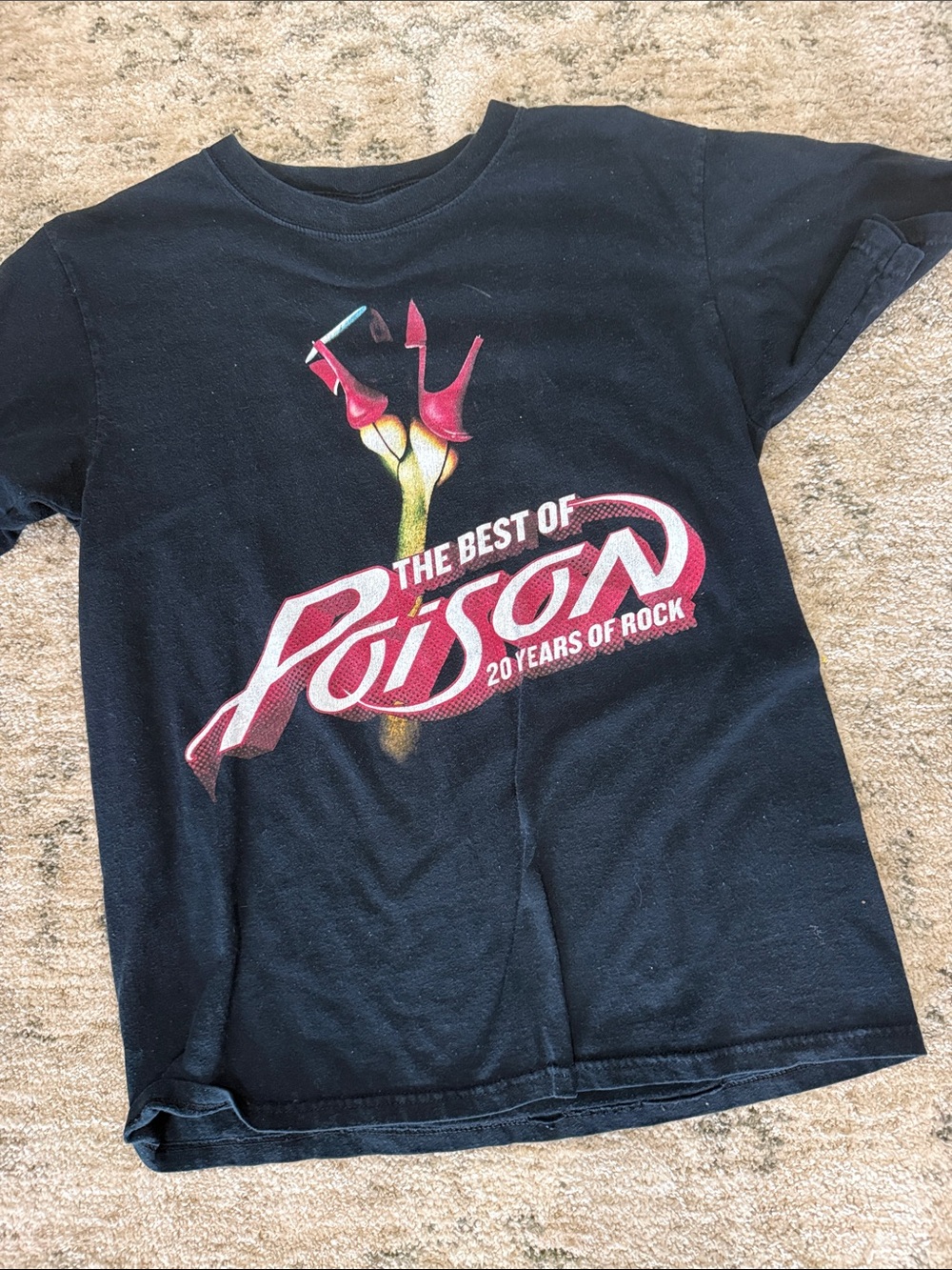 Anvil Black Kids T-Shirt with Red & Yellow Poison Graphic